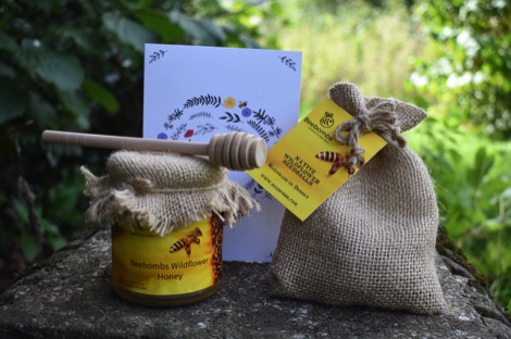 Beebombs and honey gift set